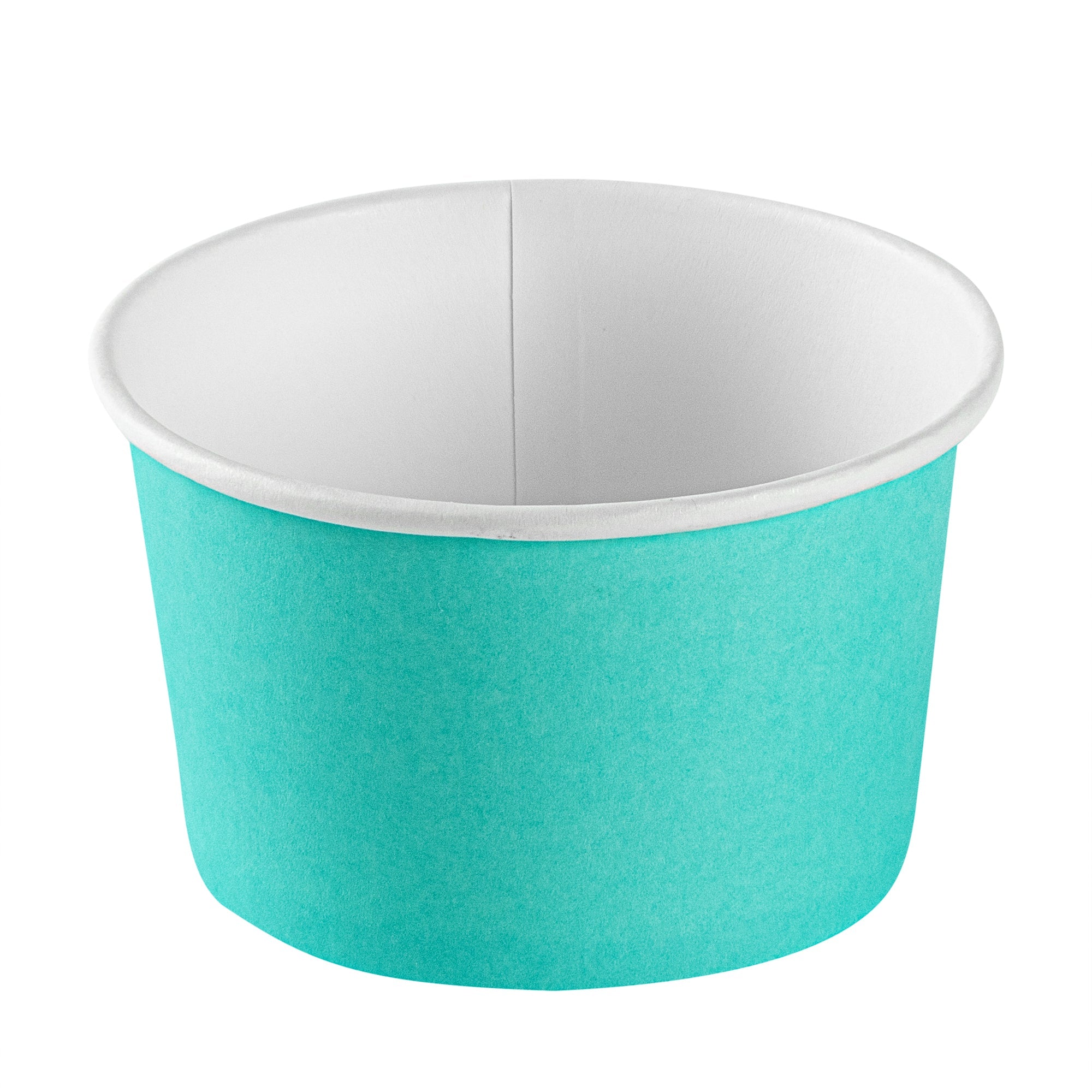 Coppetta 5 oz Round Turquoise Paper To Go Cup - 3 1/4" x 3 1/4" x 2" - 50 count box
