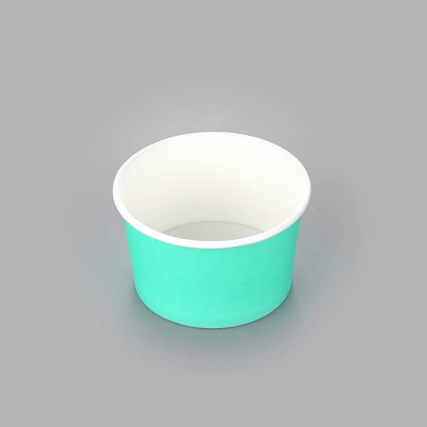 Coppetta 5 oz Round Turquoise Paper To Go Cup - 3 1/4" x 3 1/4" x 2" - 50 count box