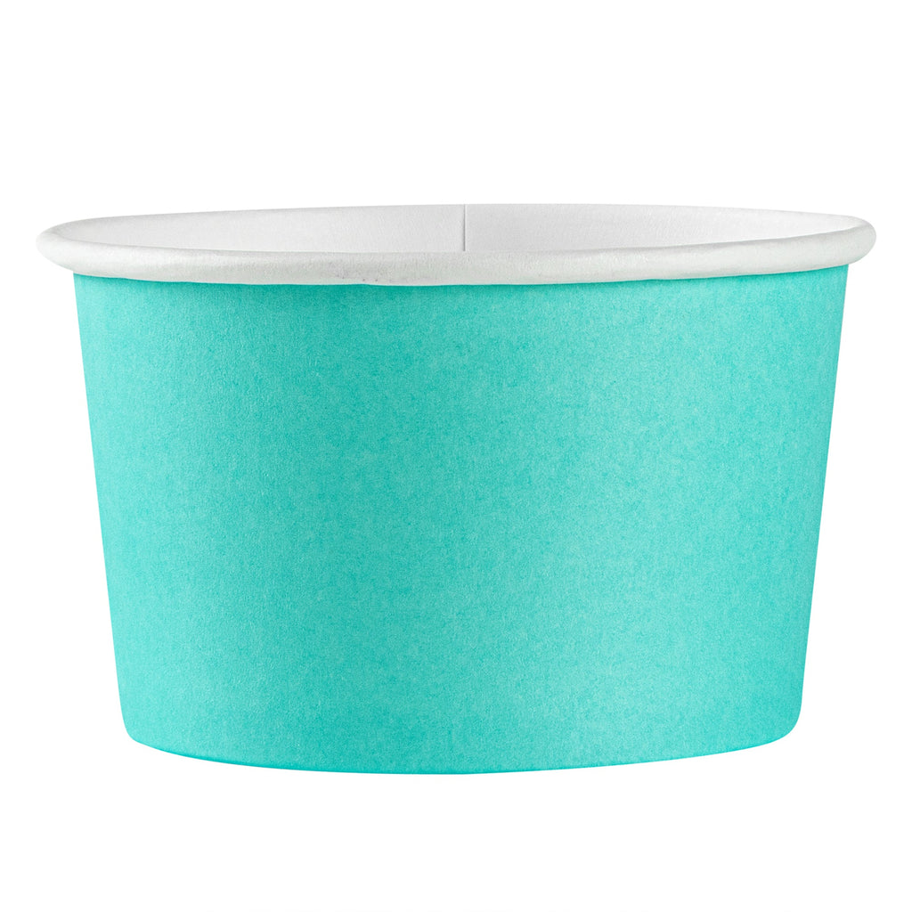 Coppetta 5 oz Round Turquoise Paper To Go Cup - 3 1/4" x 3 1/4" x 2" - 200 count box