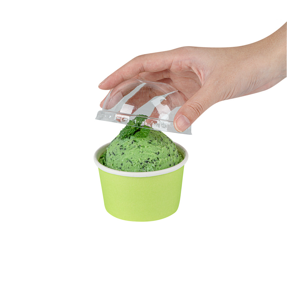 Coppetta Round Clear Plastic To Go Cup Dome Lid - Fits 5 oz - 200 count box
