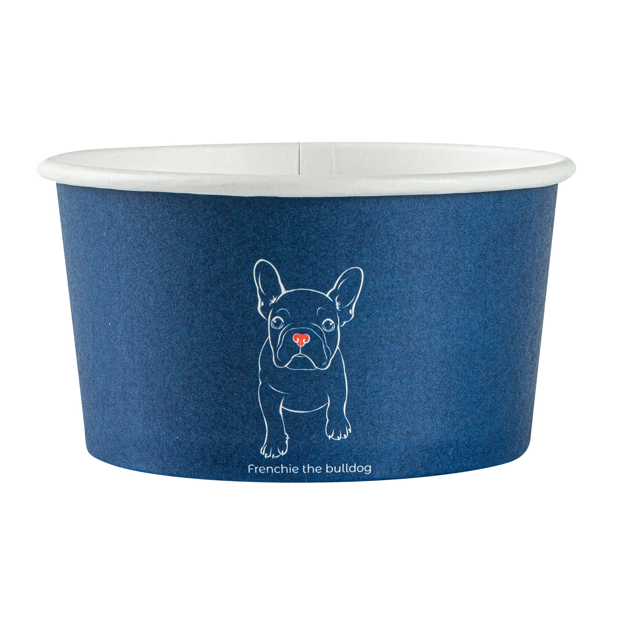 Coppetta 8 oz Round Frenchie Paper To Go Cup - 3 3/4" x 3 3/4" x 2 1/4" - 200 count box