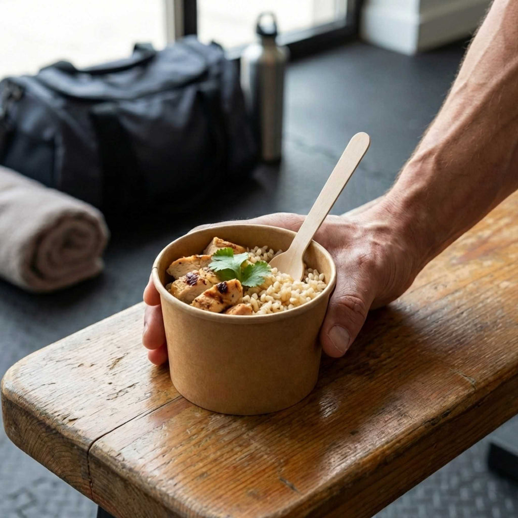 Coppetta 8 oz Round Kraft Paper To Go Cup - 3 3/4" x 3 3/4" x 2 1/4" - 200 count box