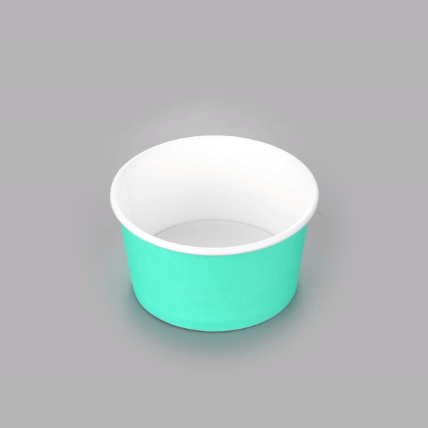 Coppetta 8 oz Round Turquoise Paper To Go Cup - 3 3/4" x 3 3/4" x 2 1/4" - 200 count box
