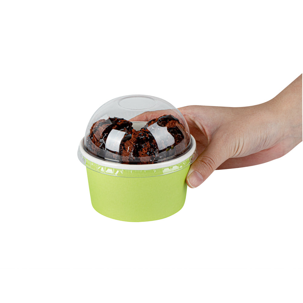 Coppetta Round Clear Plastic To Go Cup Dome Lid - Fits 8 oz - 200 count box