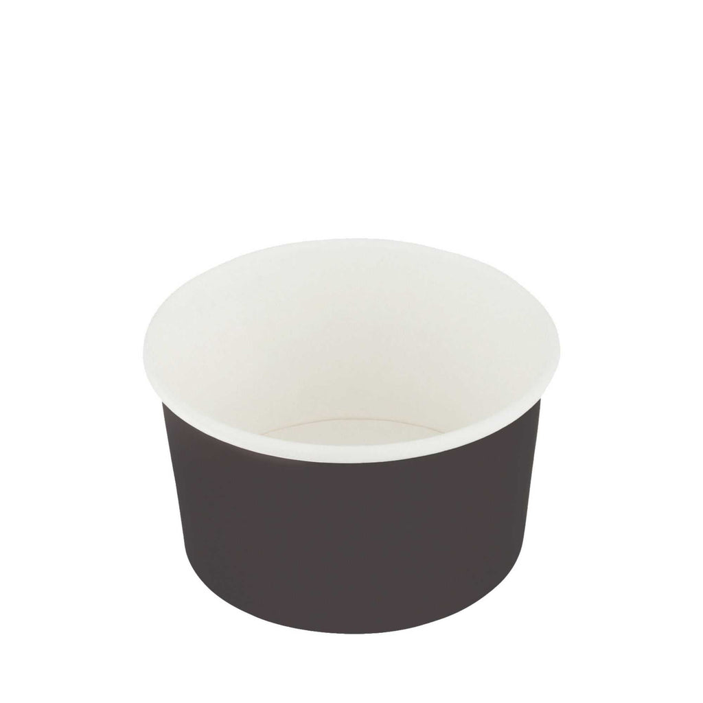 Coppetta 12 oz Round Black Paper To Go Cup - 4" x 4" x 2 1/4" - 200 count box