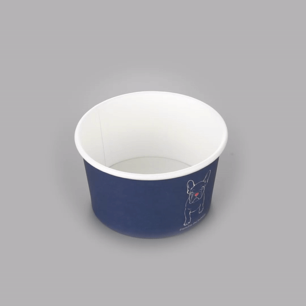 Coppetta 12 oz Round Frenchie Paper To Go Cup - 4" x 4" x 2 1/4" - 50 count box