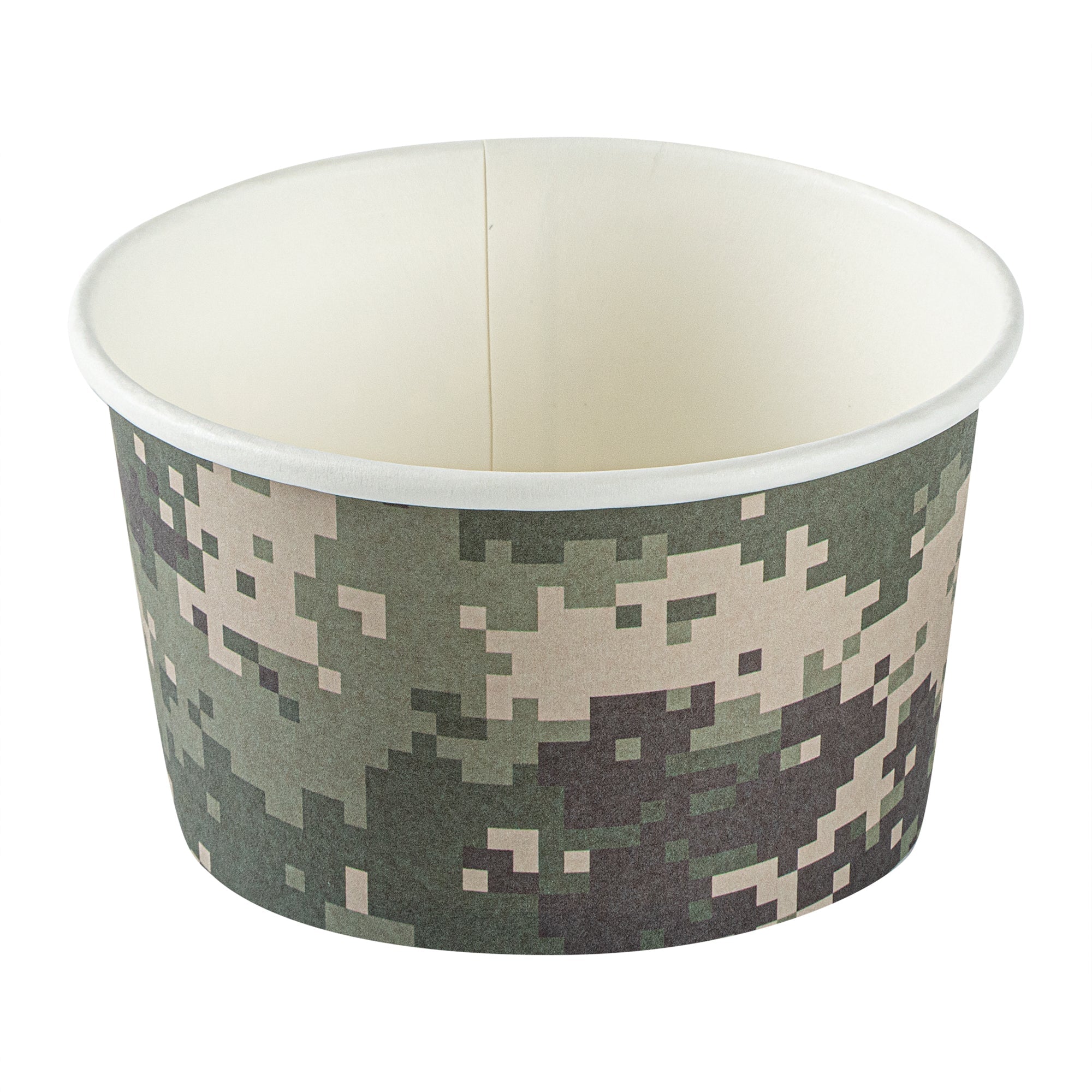 Coppetta 12 oz Round Camouflage Paper To Go Cup - 4" x 4" x 2 1/4" - 50 count box