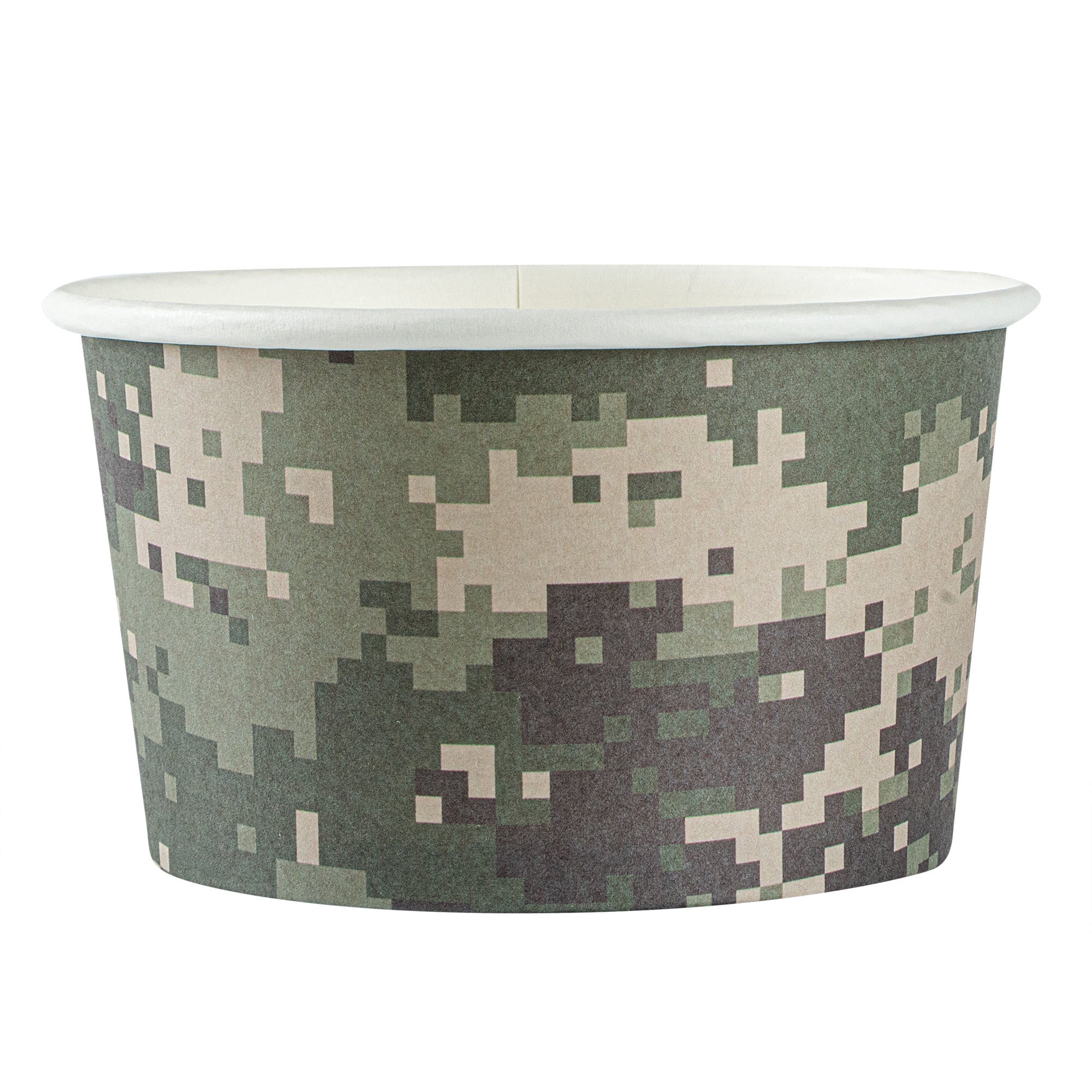 Coppetta 12 oz Round Camouflage Paper To Go Cup - 4" x 4" x 2 1/4" - 200 count box