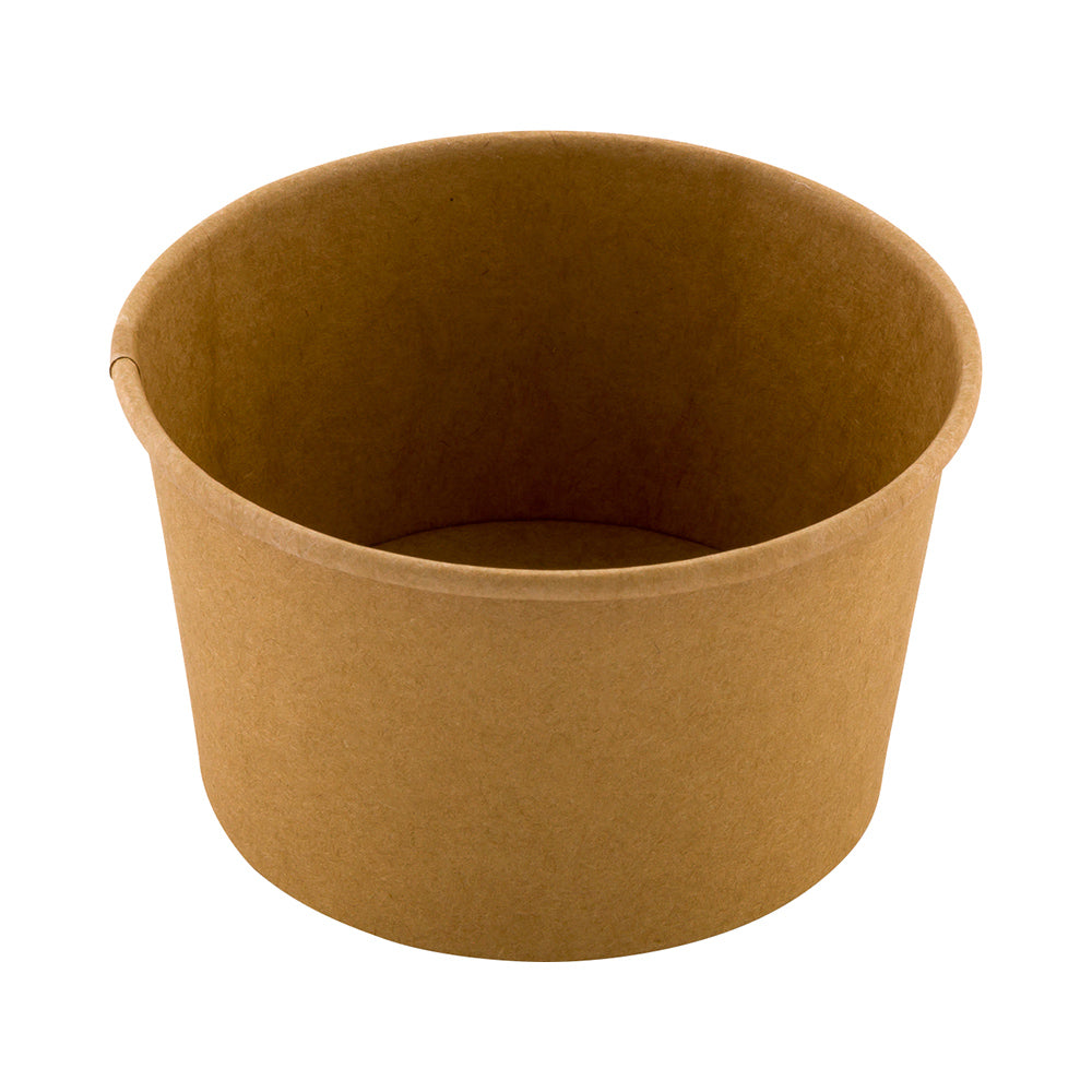 Coppetta 12 oz Round Kraft Paper To Go Cup - 4" x 4" x 2 1/4" - 50 count box