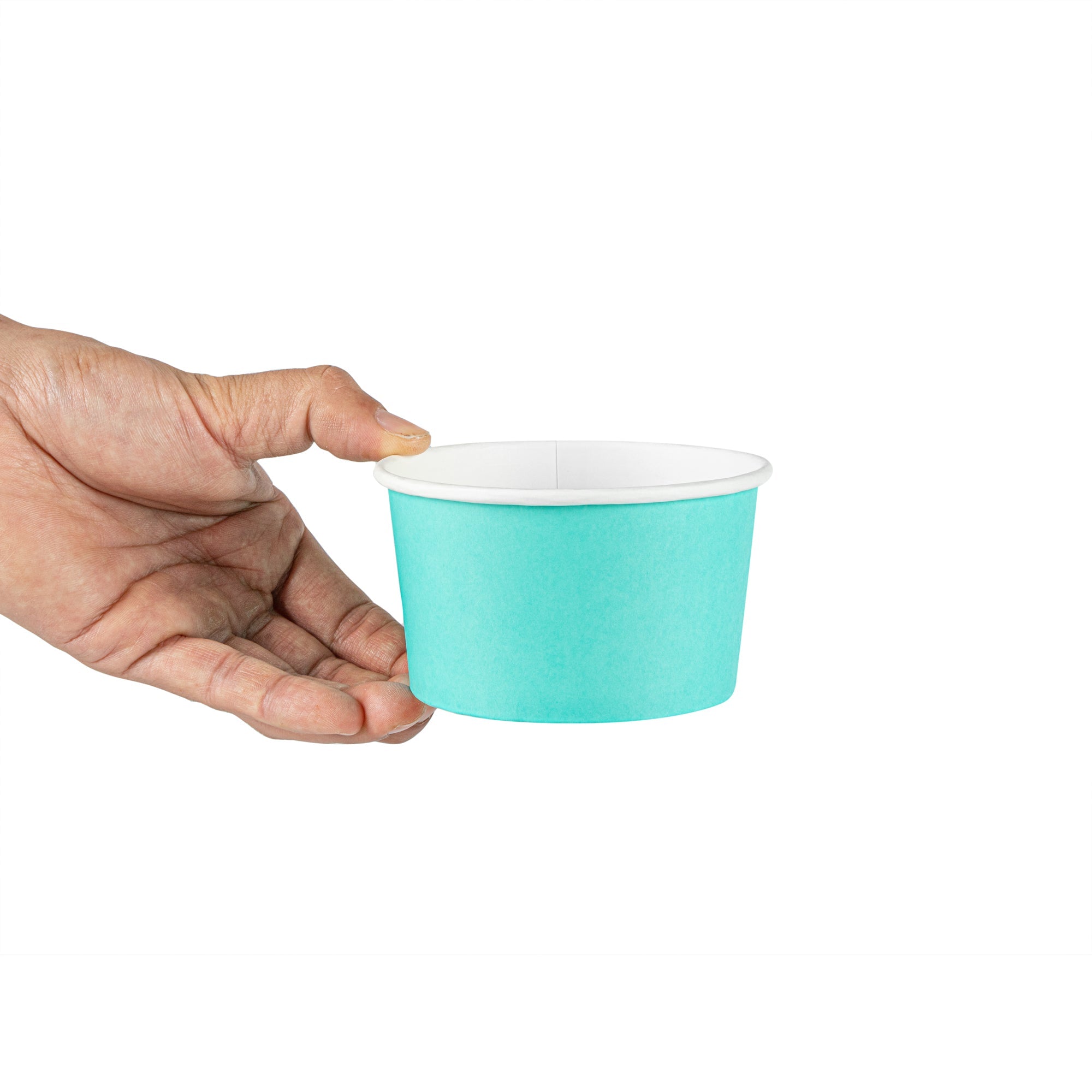Coppetta 12 oz Round Turquoise Paper To Go Cup - 4" x 4" x 2 1/4" - 200 count box