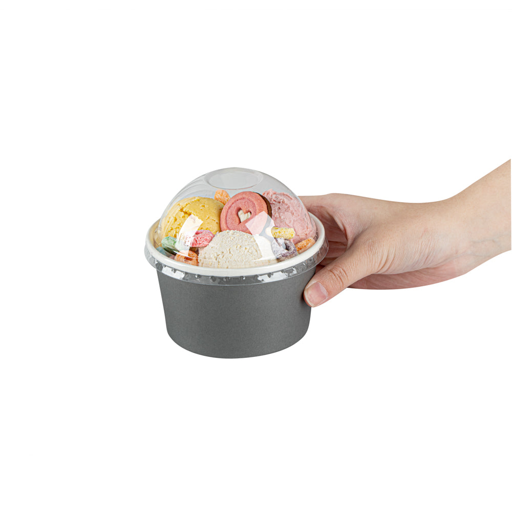 Coppetta Round Clear Plastic To Go Cup Dome Lid - Fits 12 oz - 200 count box