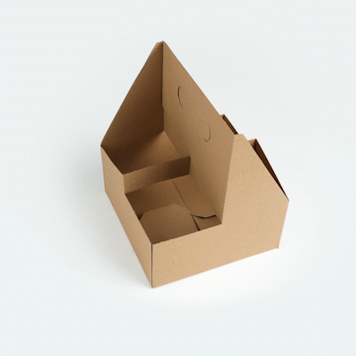 Restpresso Kraft Paper Altalena Drink Carrier - Fits 4 Cups - 7 1/4" x 7 1/4" x 9 1/4" - 100 count box