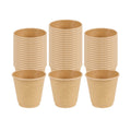 Restpresso 8 oz Kraft Paper Coffee Cup - Double Wall - 3 1/2" x 3 1/2" x 3 1/4" - 25 count box