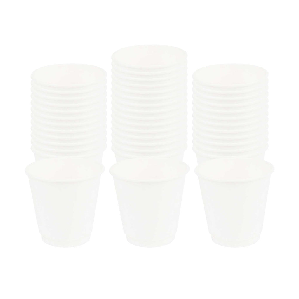 Restpresso 8 oz White Paper Coffee Cup - Double Wall - 3 1/2" x 3 1/2" x 3 1/4" - 500 count box