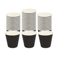 Restpresso 8 oz Black Paper Coffee Cup - Ripple Wall - 3 1/2" x 3 1/2" x 3 1/4" - 25 count box