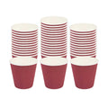 Restpresso 8 oz Crimson Paper Coffee Cup - Ripple Wall - 3 1/2" x 3 1/2" x 3 1/4" - 500 count box