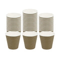 Restpresso 8 oz Mocha Pin Check Paper Coffee Cup - Spiral Wall - 3 1/2" x 3 1/2" x 3 1/4" - 500 count box