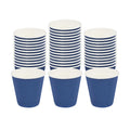 Restpresso 8 oz Midnight Blue Paper Coffee Cup - Ripple Wall - 3 1/2" x 3 1/2" x 3 1/4" - 500 count box
