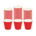 Restpresso 8 oz Red Paper Coffee Cup - Ripple Wall - 3 1/2" x 3 1/2" x 3 1/2" - 25 count box