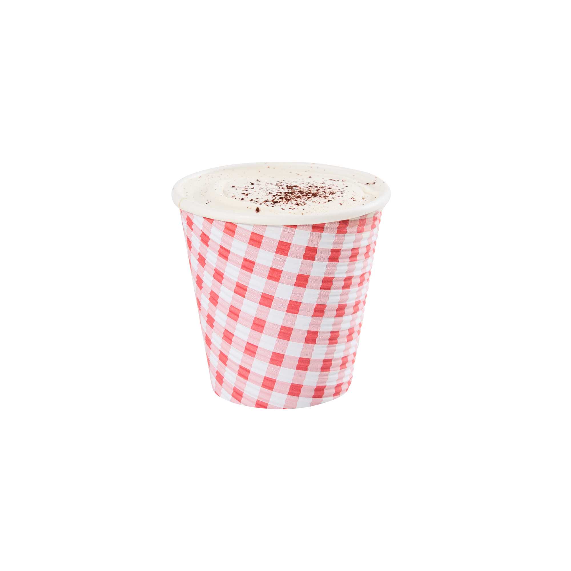 Restpresso 8 oz Picnic Print Paper Coffee Cup - Spiral Wall - 3 1/2" x 3 1/2" x 3 1/4" - 500 count box