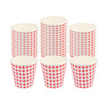 Restpresso 8 oz Picnic Print Paper Coffee Cup - Spiral Wall - 3 1/2" x 3 1/2" x 3 1/4" - 25 count box