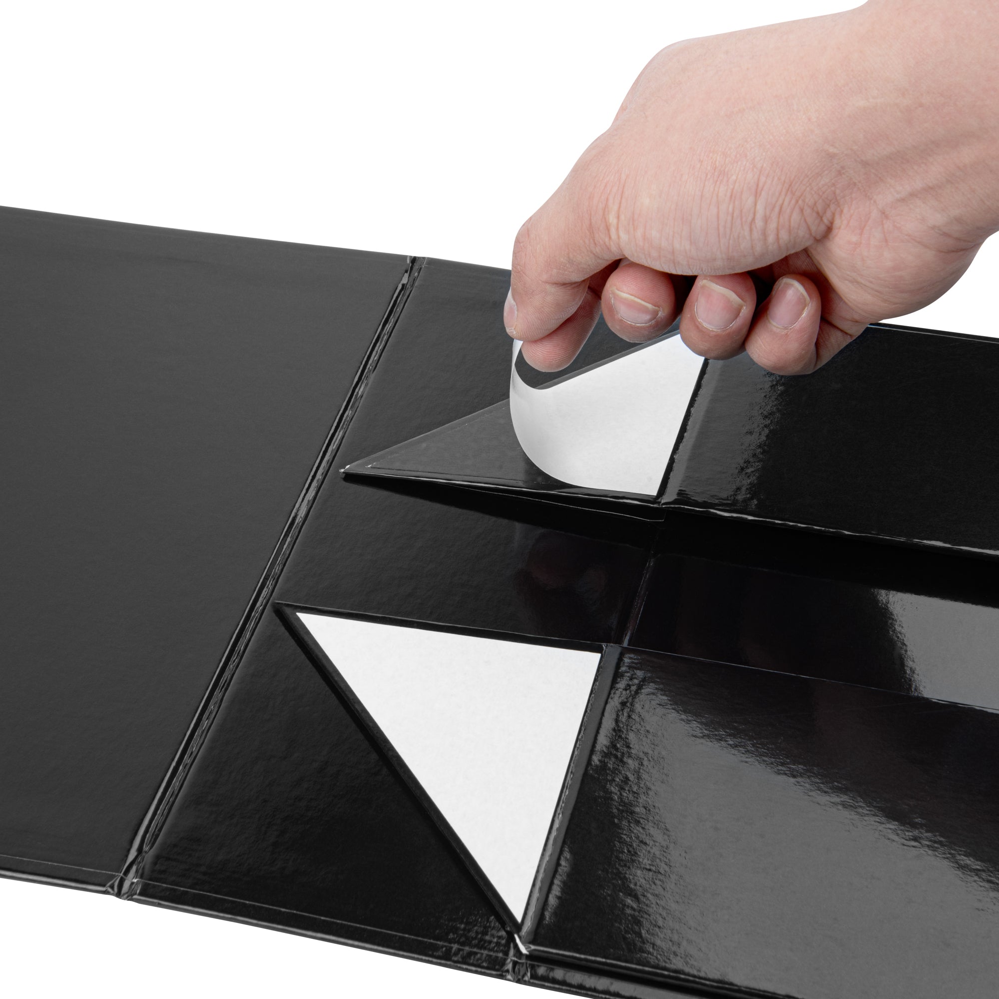 Cater Tek Rectangle Black Paper Medium Tic Tac Box - Magnetic - 9" x 6" x 3 1/2" - 10 count box