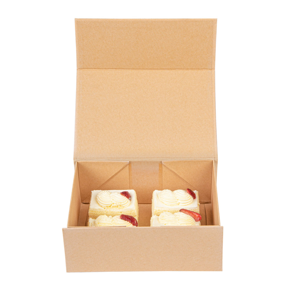 Cater Tek Rectangle Kraft Paper Medium Tic Tac Box - Magnetic - 9" x 6" x 3 1/2" - 10 count box