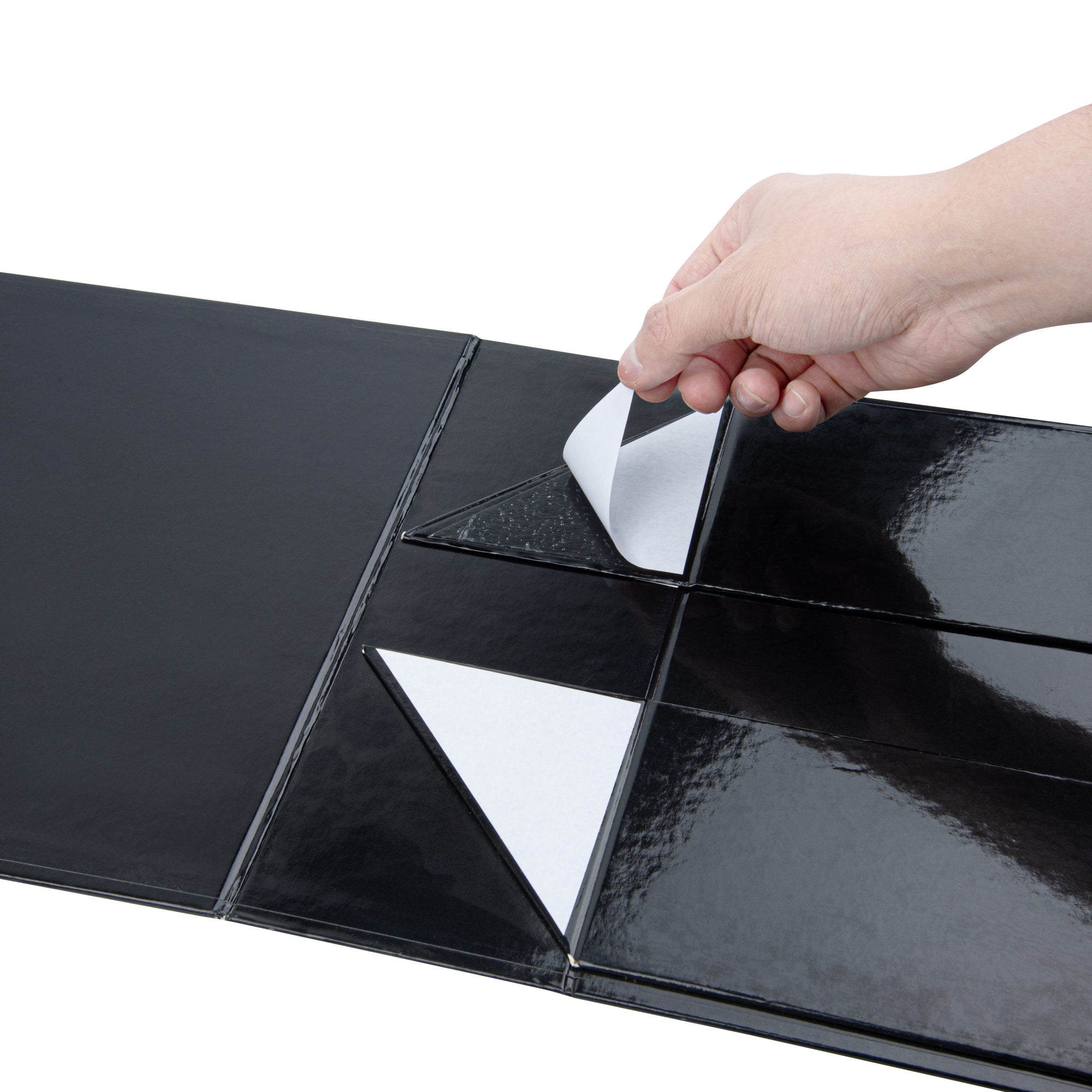 Cater Tek Rectangle Black Paper Large Tic Tac Box - Magnetic - 10 1/2" x 8" x 4" - 10 count box