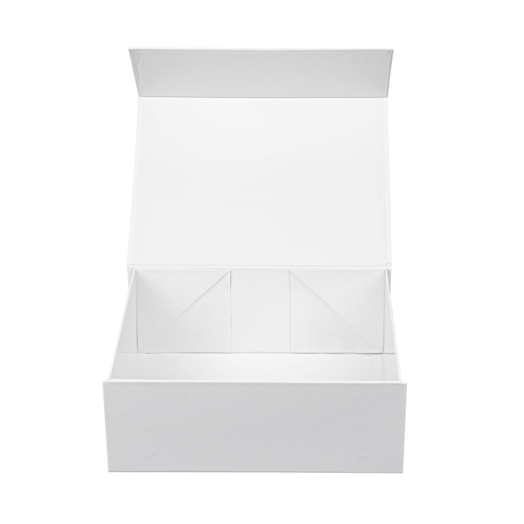 Cater Tek Rectangle White Paper Large Tic Tac Box - Magnetic - 10 1/2" x 8" x 4" - 10 count box