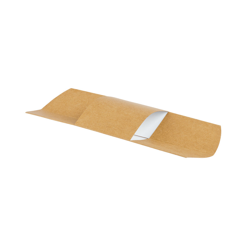 Gastronomia Rectangle Kraft Paper Wrap Vision Display - 9" x 2" x 2" - 25 count box