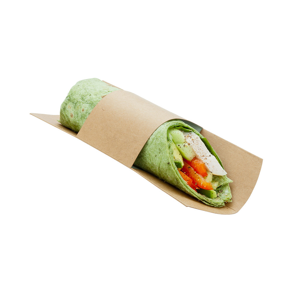 Gastronomia Rectangle Kraft Paper Wrap Vision Display - 9" x 2" x 2" - 25 count box