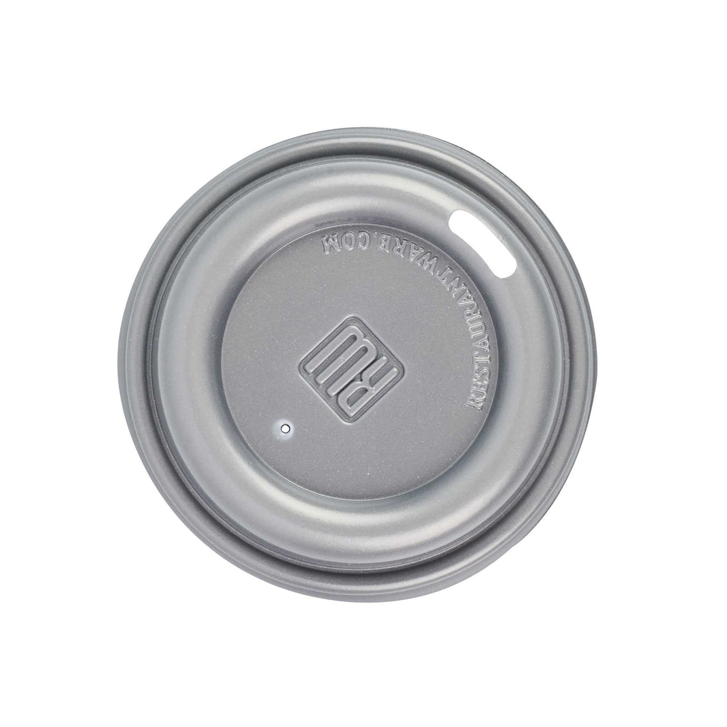 Restpresso Pewter Gray Plastic Coffee Cup Lid - Fits 4 oz - 2 1/2" x 2 1/2" x 3/4" - 25 count box