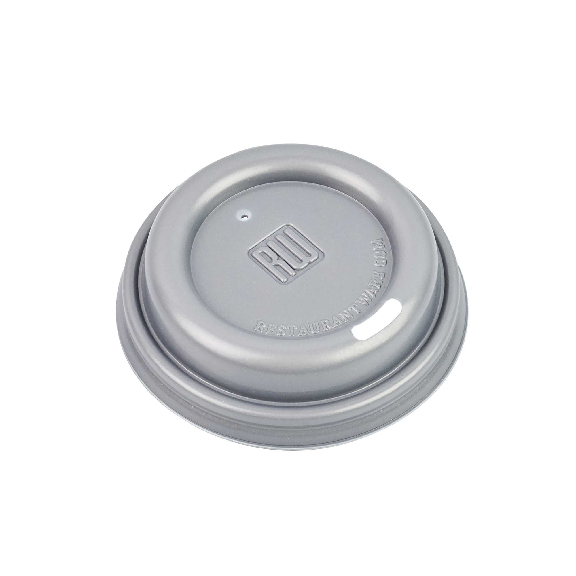 Restpresso Pewter Gray Plastic Coffee Cup Lid - Fits 4 oz - 500 count box