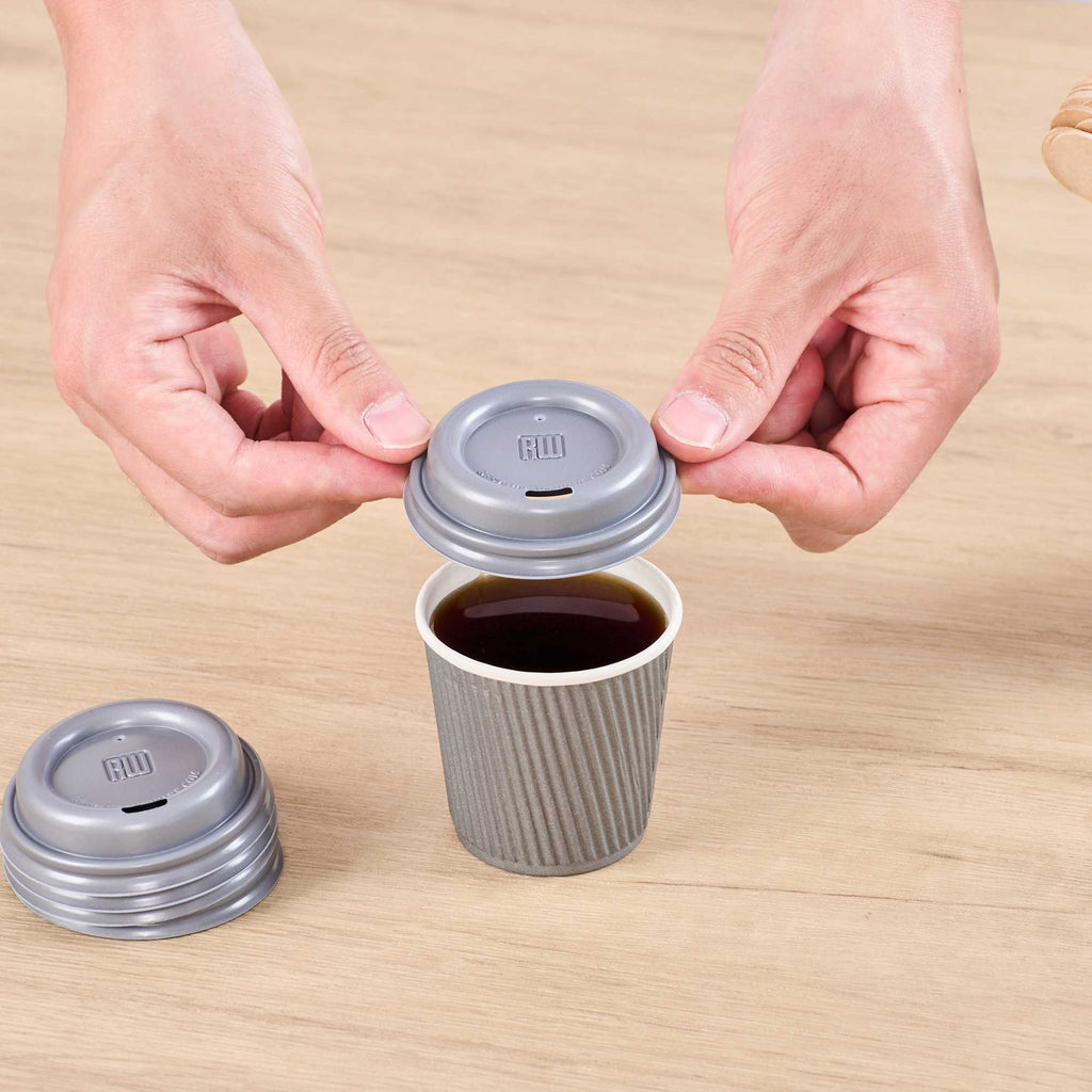 Restpresso Pewter Gray Plastic Coffee Cup Lid - Fits 4 oz - 500 count box