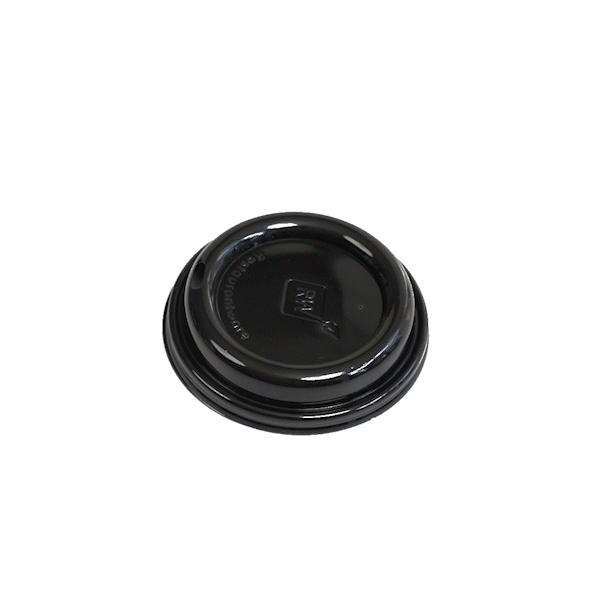 Restpresso Black Plastic Coffee Cup Lid - Fits 8, 12, 16 and 20 oz - 500 count box