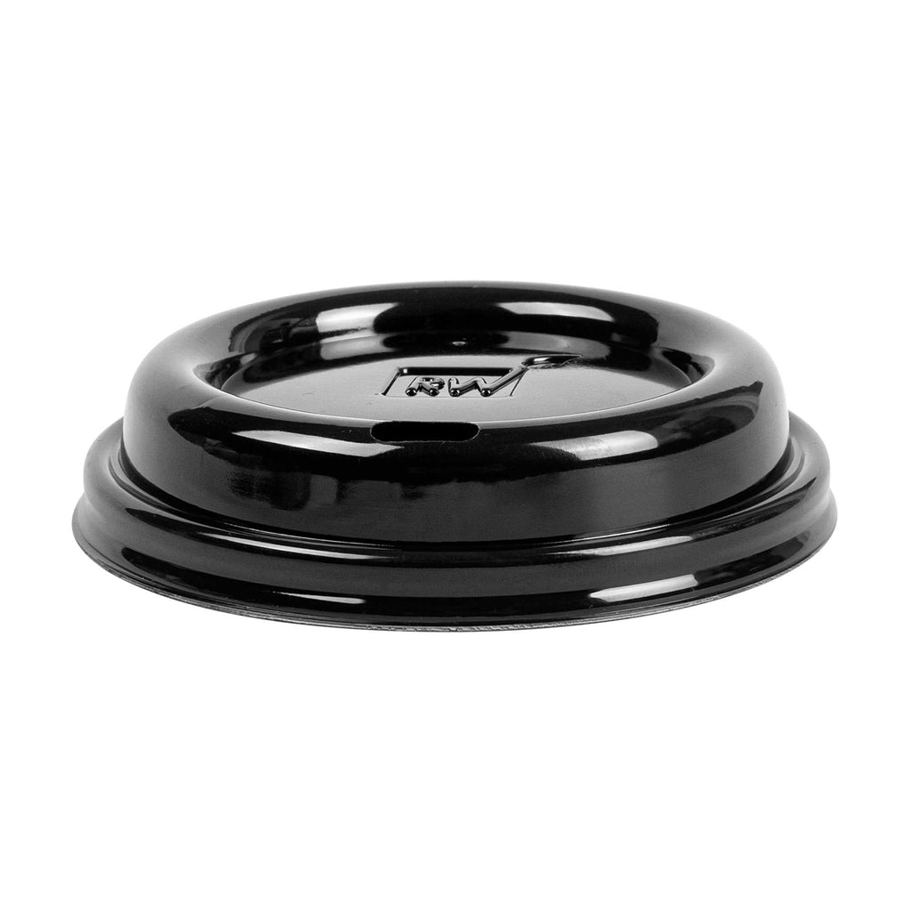 Restpresso Black Plastic Coffee Cup Lid - Fits 8, 12, 16 and 20 oz - 500 count box