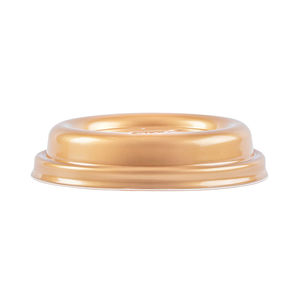 Restpresso Gold Plastic Coffee Cup Lid - Fits 8, 12, 16 and 20 oz - 25 count box