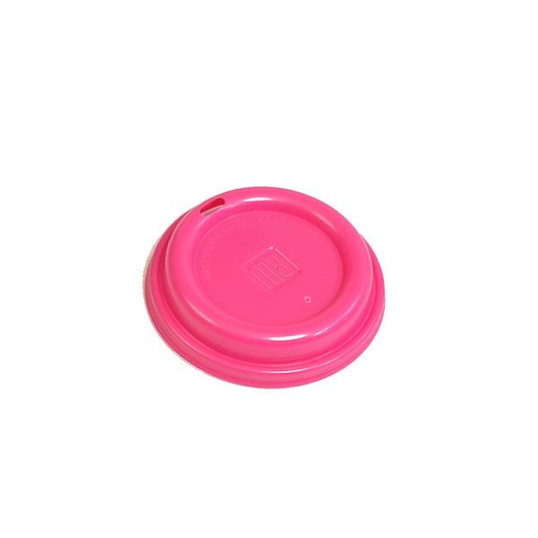 Restpresso Hot Pink Plastic Coffee Cup Lid - Fits 8, 12, 16 and 20 oz - 25 count box