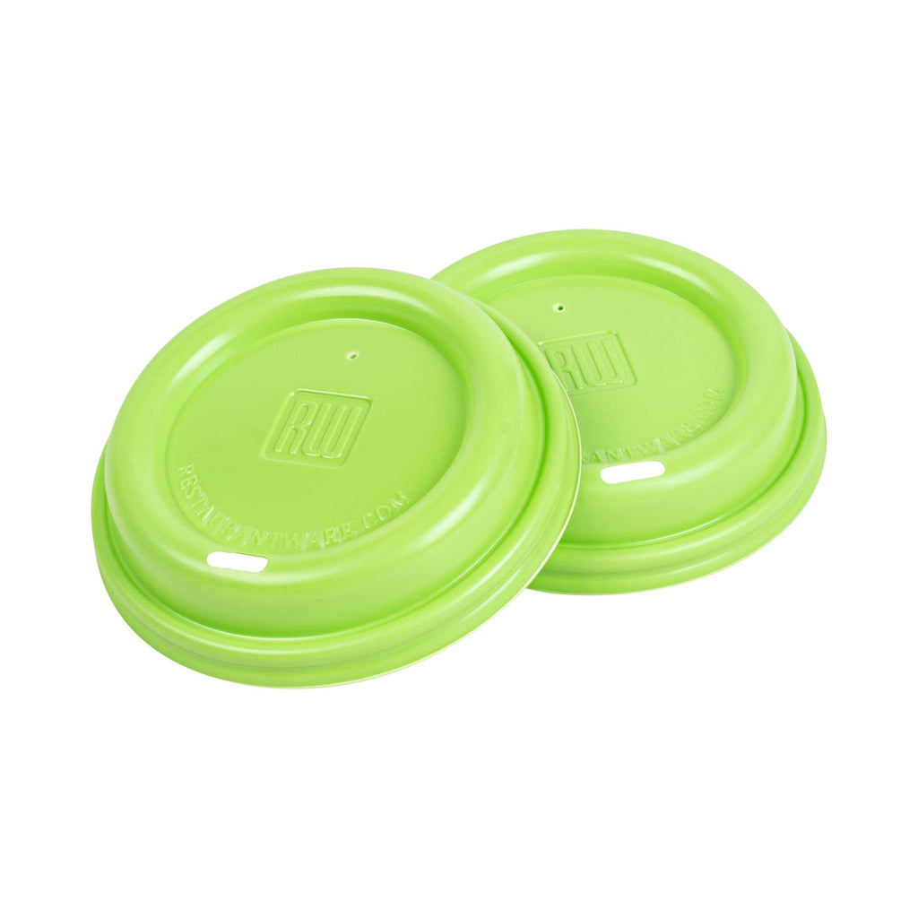 Restpresso Lime Green Plastic Coffee Cup Lid - Fits 8, 12, 16 and 20 oz - 25 count box