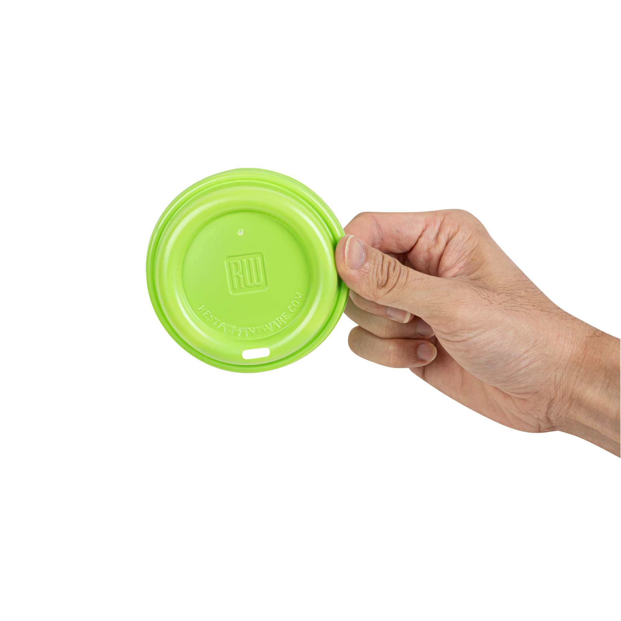 Restpresso Lime Green Plastic Coffee Cup Lid - Fits 8, 12, 16 and 20 oz - 500 count box