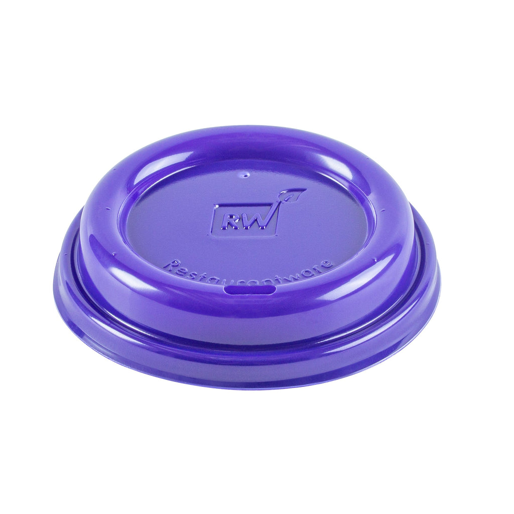 Restpresso Purple Plastic Coffee Cup Lid - Fits 8, 12, 16 and 20 oz - 25 count box