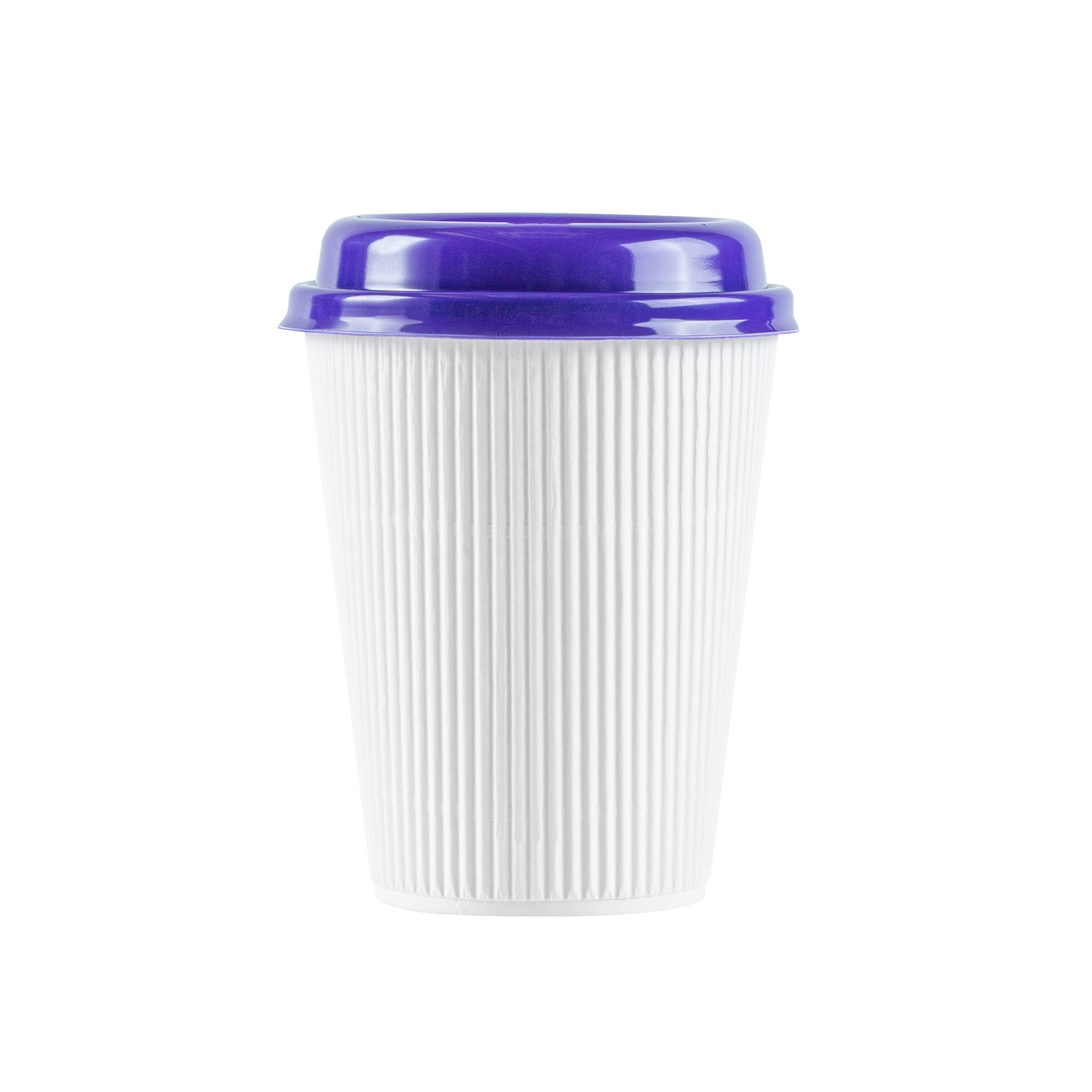Restpresso Purple Plastic Coffee Cup Lid - Fits 8, 12, 16 and 20 oz - 500 count box