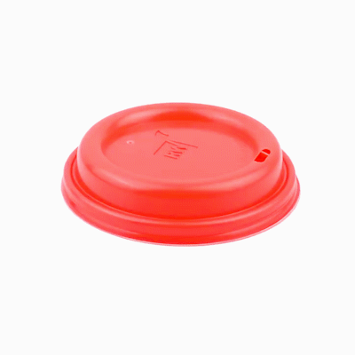 Restpresso Red Plastic Coffee Cup Lid - Fits 8, 12, 16 and 20 oz - 25 count box