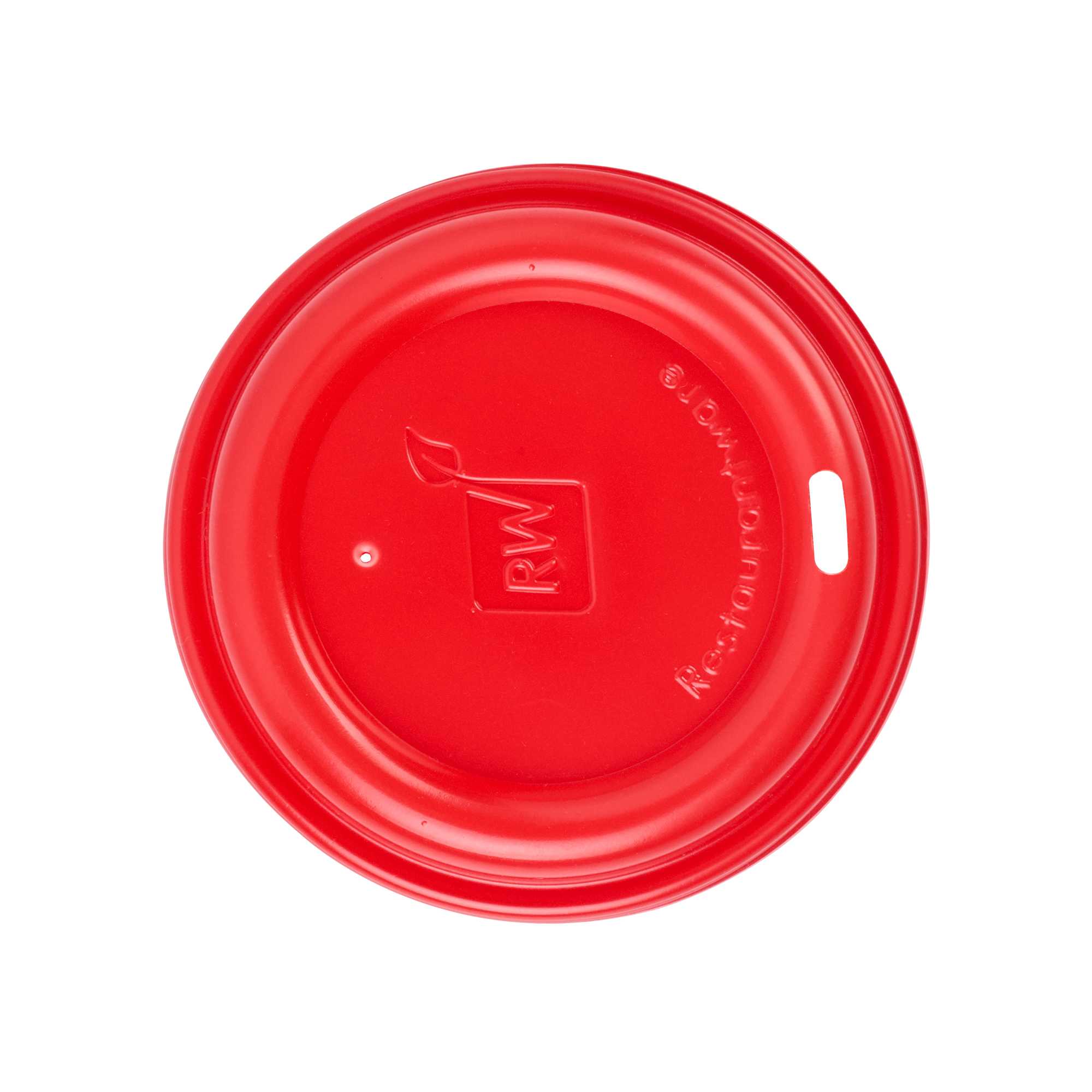 Restpresso Red Plastic Coffee Cup Lid - Fits 8, 12, 16 and 20 oz - 25 count box