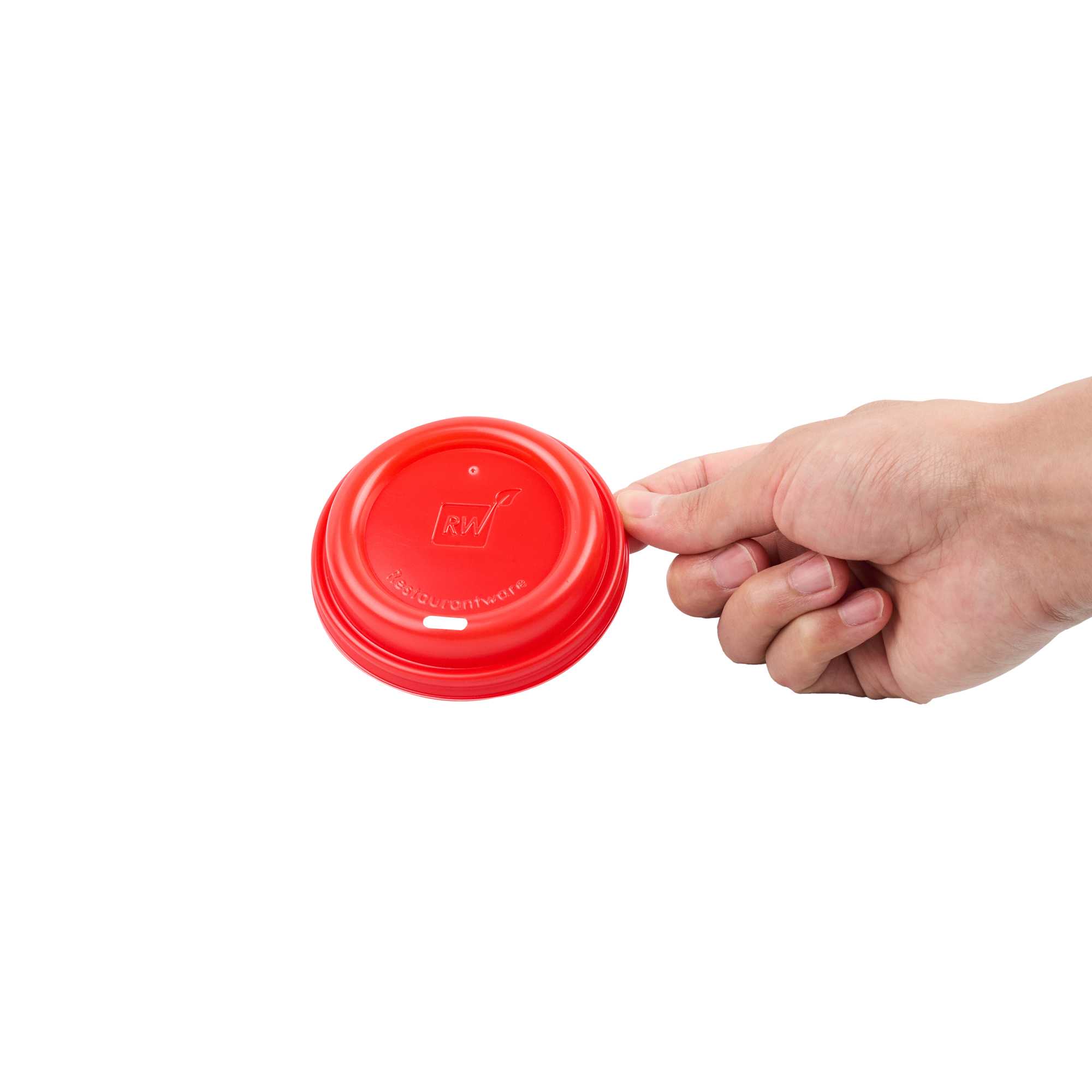 Restpresso Red Plastic Coffee Cup Lid - Fits 8, 12, 16 and 20 oz - 500 count box