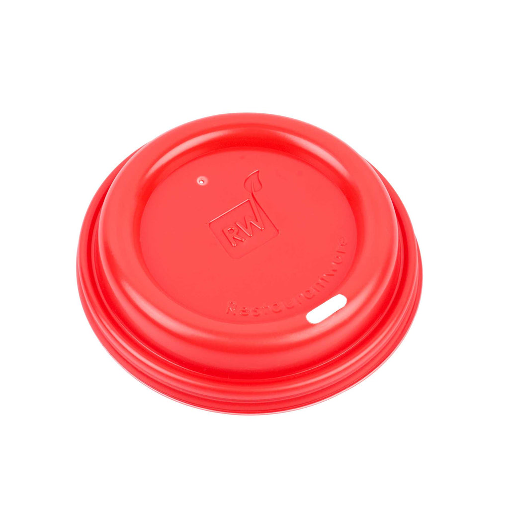 Restpresso Red Plastic Coffee Cup Lid - Fits 8, 12, 16 and 20 oz - 500 count box