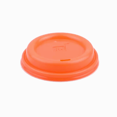 Restpresso Tangerine Orange Plastic Coffee Cup Lid - Fits 8, 12, 16 and 20 oz - 500 count box