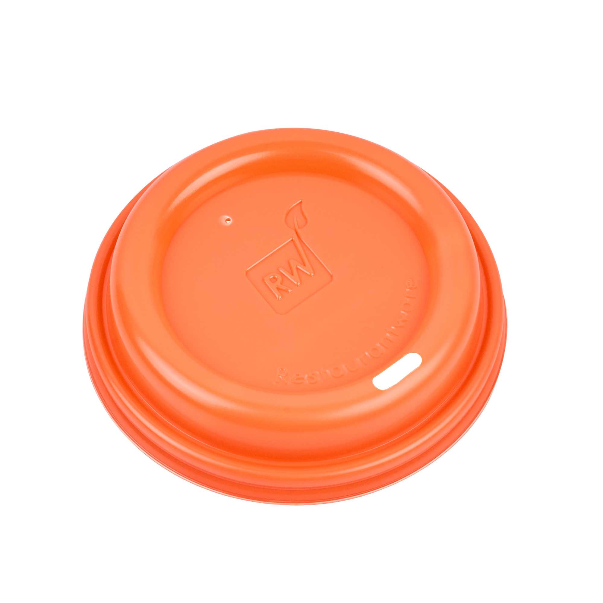 Restpresso Tangerine Orange Plastic Coffee Cup Lid - Fits 8, 12, 16 and 20 oz - 500 count box