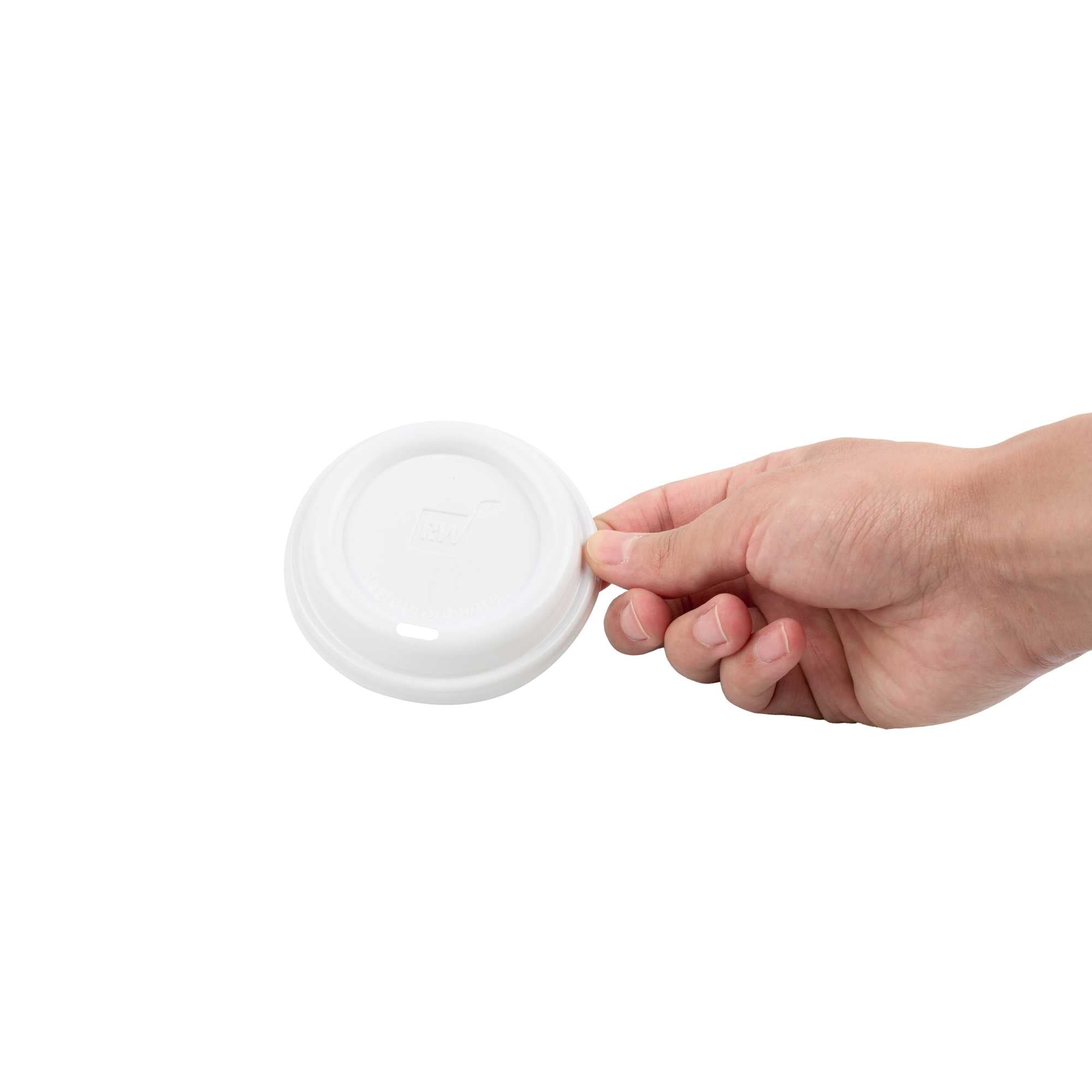 Restpresso White Plastic Coffee Cup Lid - Fits 8, 12, 16 and 20 oz - 25 count box