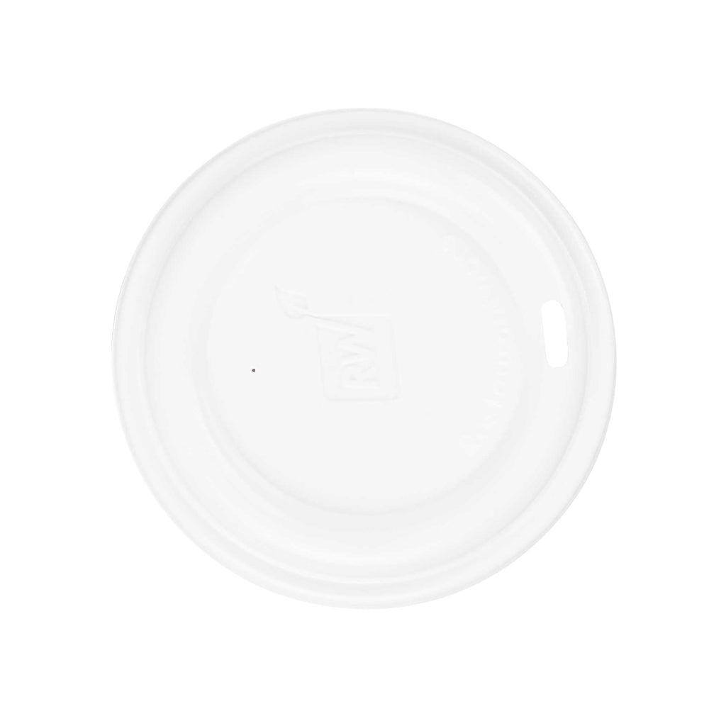 Restpresso White Plastic Coffee Cup Lid - Fits 8, 12, 16 and 20 oz - 25 count box